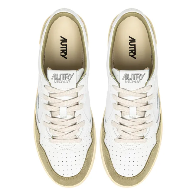 Zapatillas Medalist Low de piel y ante | Verde militare claro