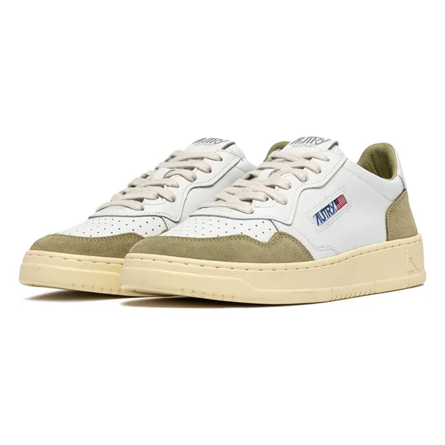 Baskets Medalist Low Cuir Et Suède | Vert kaki clair