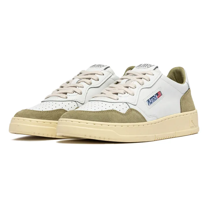 Baskets Medalist Low Cuir Et Suède | Vert kaki clair- Image produit n°1