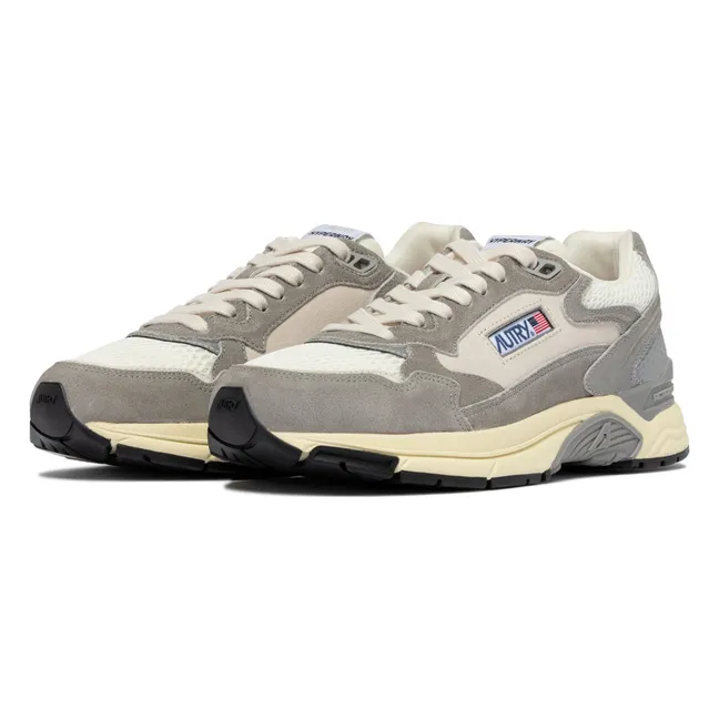 Hyperway Two-tone Suede Sneakers | Grey