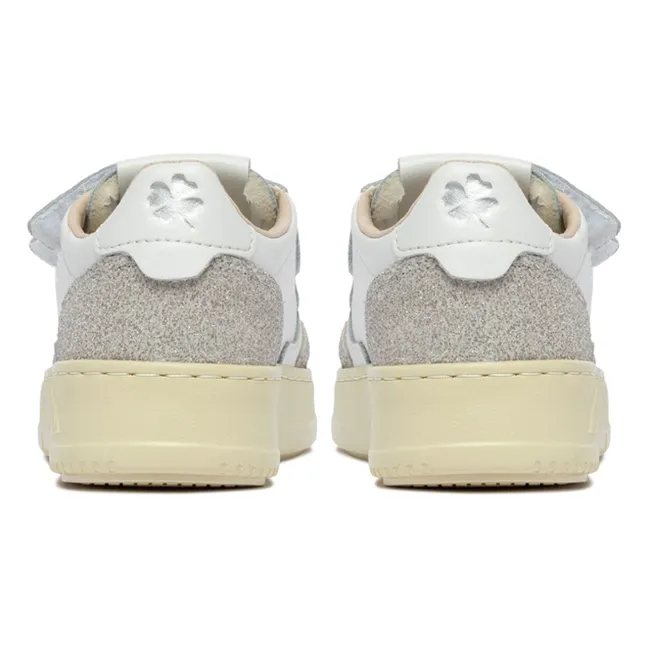 Kids Kidstripes Low Glitter Sneakers Piel  | Plateado