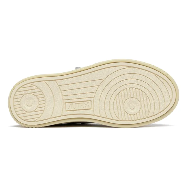 Kids Kidstripes Low Glitter Sneakers Piel  | Plateado