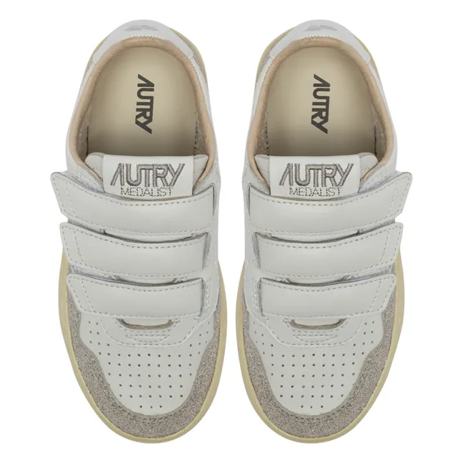 Kids Kidstripes Low Glitter Sneakers Piel  | Plateado