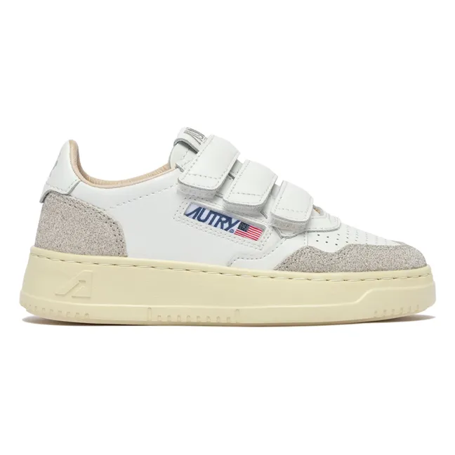 Kids Kidstripes Low Glitter Sneakers Piel  | Plateado