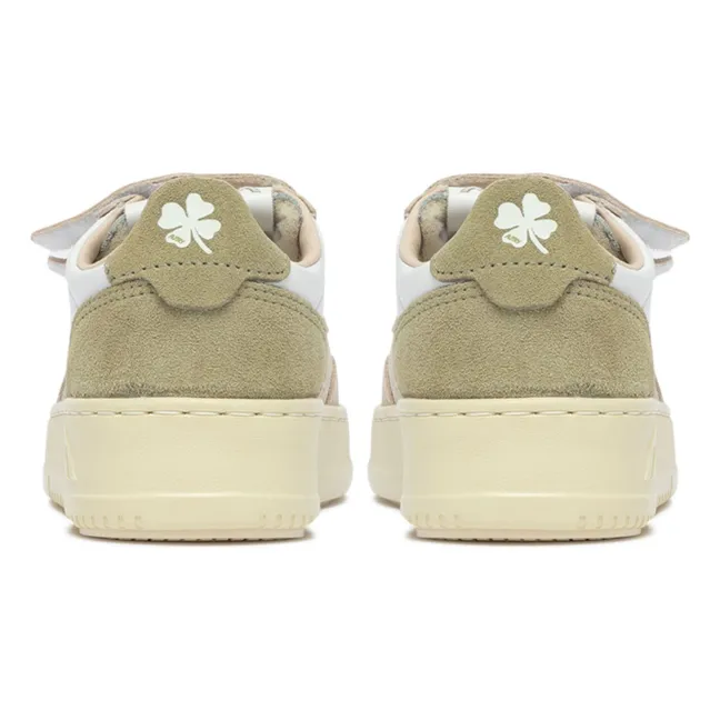 Kids Kidstripes Low Tricolor Suede Sneakers | Light khaki