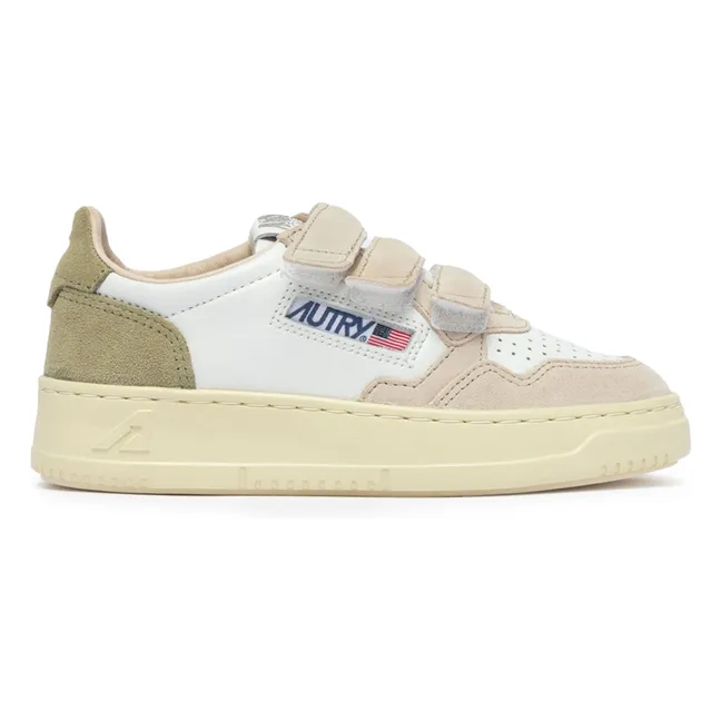 Kids Kidstripes Low Tricolor Suede Sneakers | Light khaki