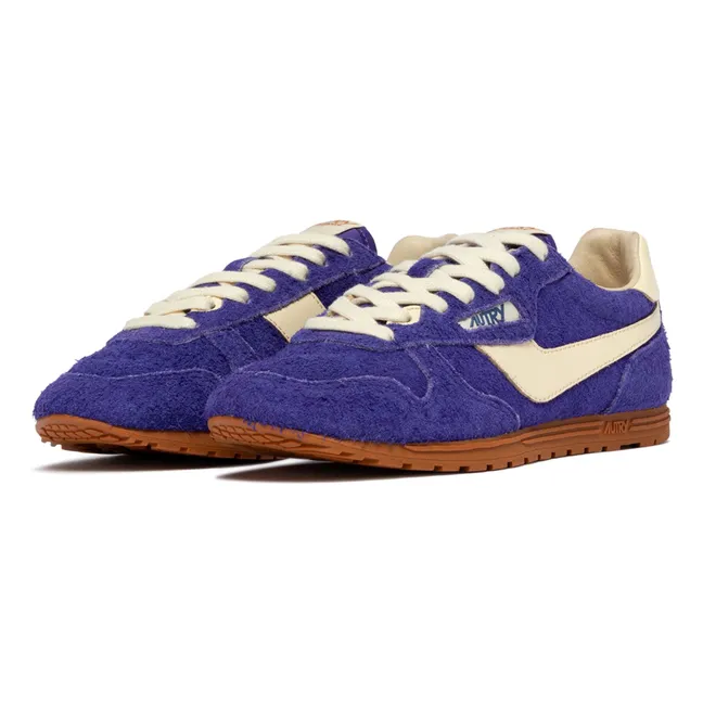 Windspin Low Two-tone Suede and Leather Sneakers | Purple