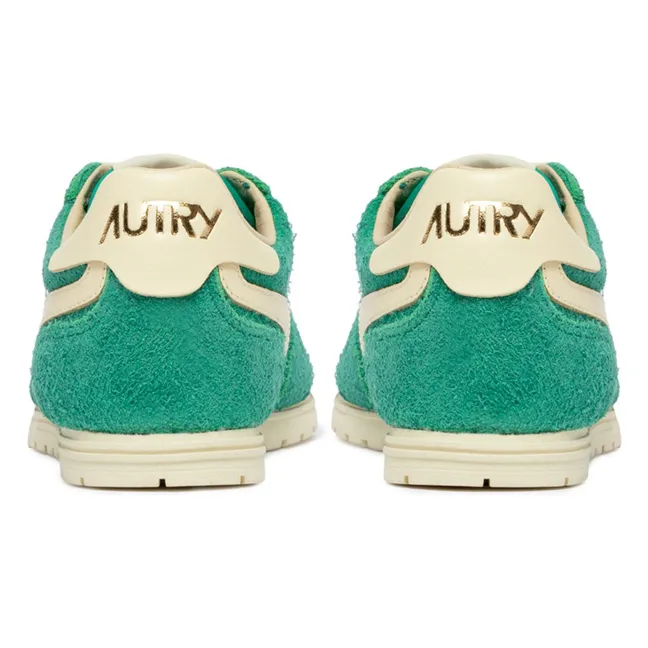 Windspin Low Two-tone Suede and Leather Sneakers | Green