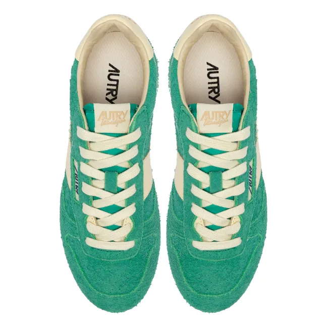 Windspin Low Two-tone Suede and Leather Sneakers | Green