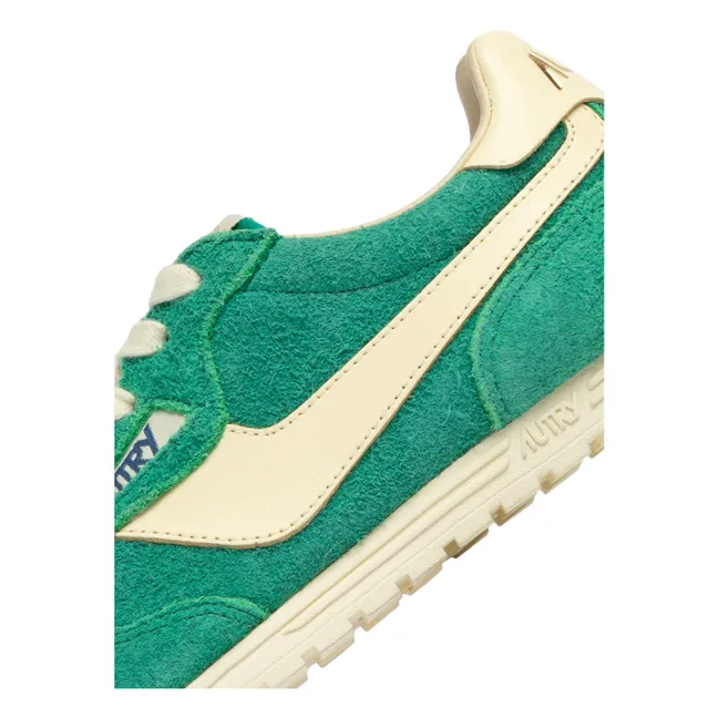 Windspin Low Two-tone Suede and Leather Sneakers | Green