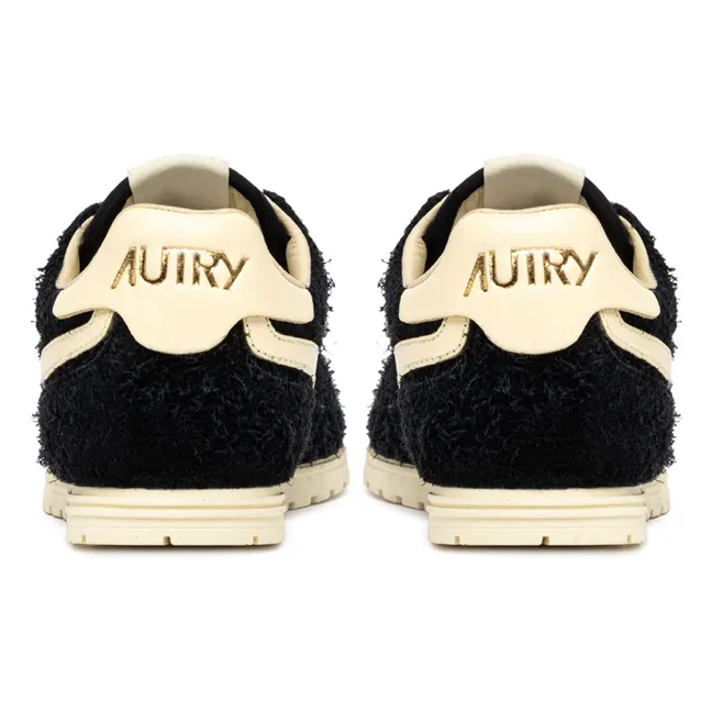 Windspin Low Two-tone Suede and Leather Sneakers | Black
