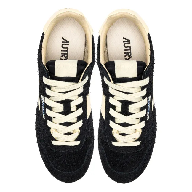 Windspin Low Two-tone Suede and Leather Sneakers | Black