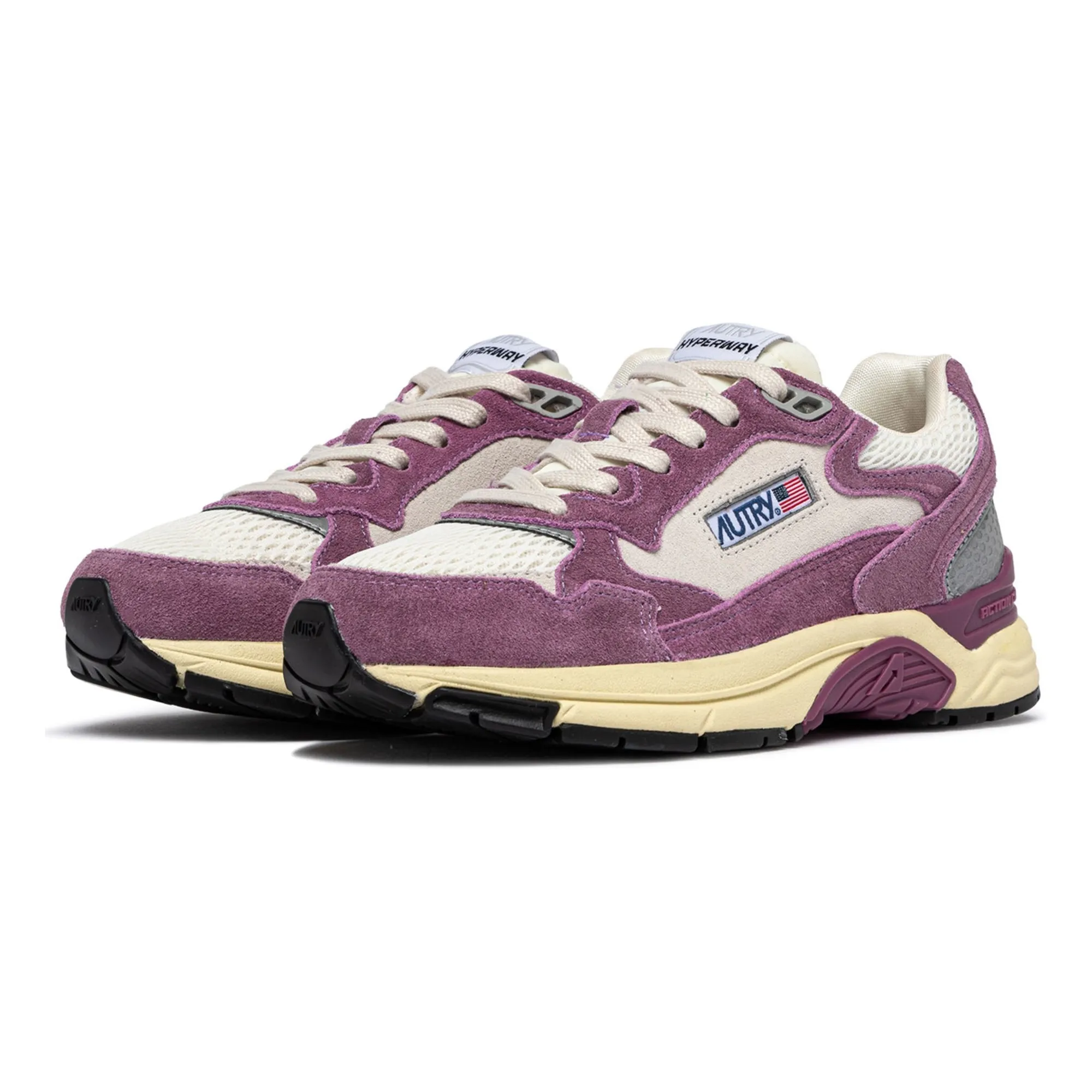 Basket Hyperway Low Bicolore Suède | Violet- Image produit n°1