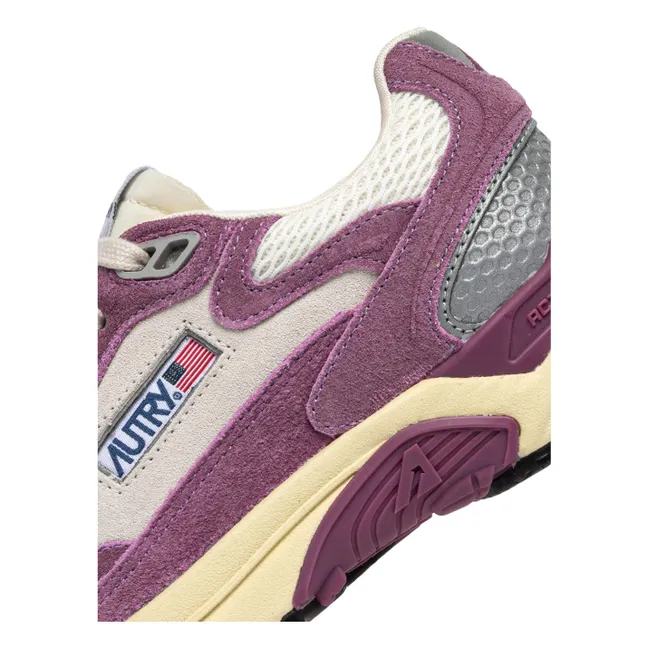 Canasta Hyperway Low de ante bicolor | Violeta