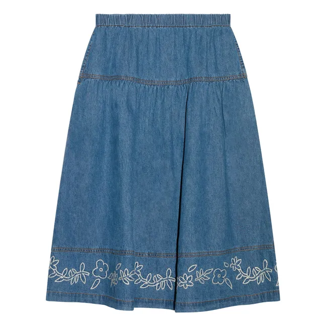 Falda bordada Cally | Vaquero