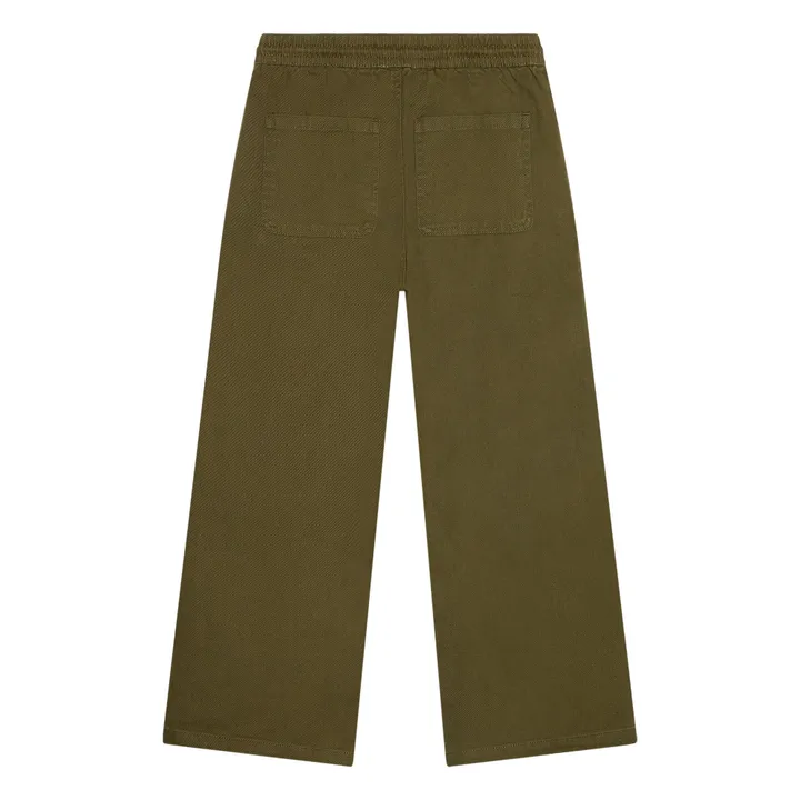 Pantalon Large Burt Twill | Vert kaki- Image produit n°3