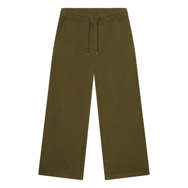 Pantalon Large Burt Twill | Vert kaki