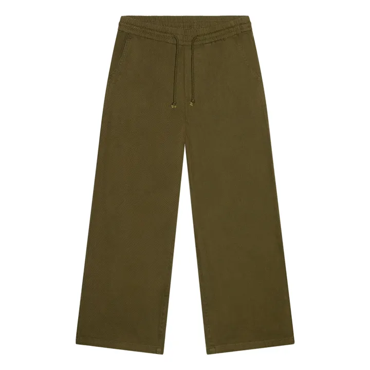 Pantalon Large Burt Twill | Vert kaki- Image produit n°0