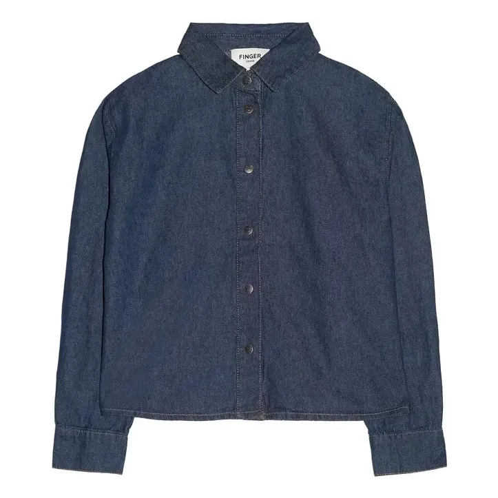 Finger In The Nose Denim Brut Crush Short Denim Shirt