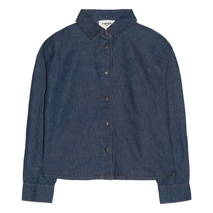 Chemise Denim Courte Crush | Denim brut- Image produit n°0