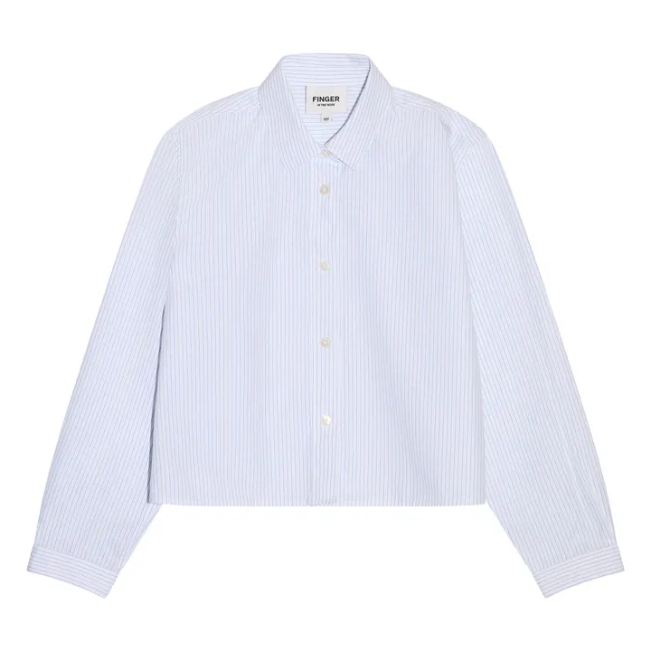 Chemise Courte Crush Rayée | Blanc- Image produit n°0