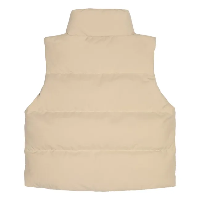 Temper Recycled Fiber Sleeveless Down Jacket | Beige