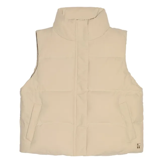 Abrigo sin mangas Temper Fibras recicladas | Beige