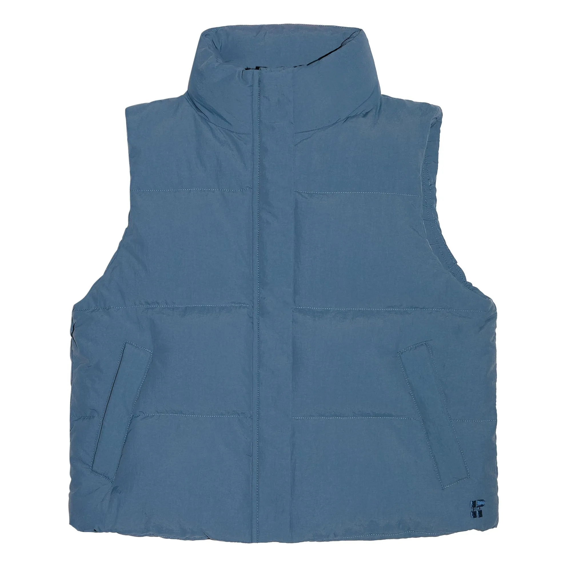 Hundred Pieces Blue Temper Recycled Fiber Sleeveless Down Jacket