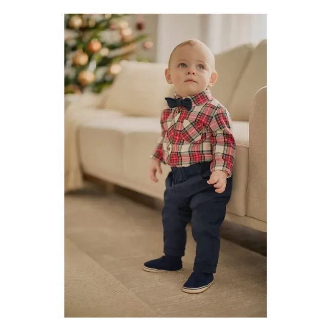 Pyjama Tartan Flanelle Fibres Recyclées | Rouge