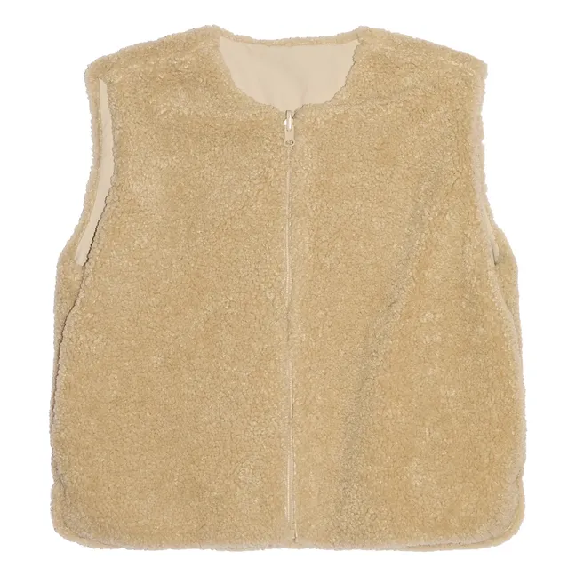 Veste Sans Manches Façon Sherpa Jude | Beige