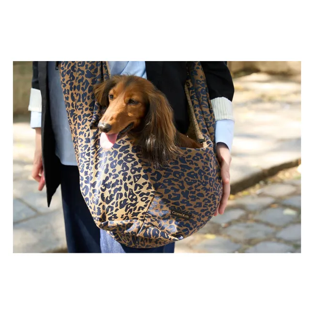 Sac Promenade Cross Body Léopard Chien | Marron