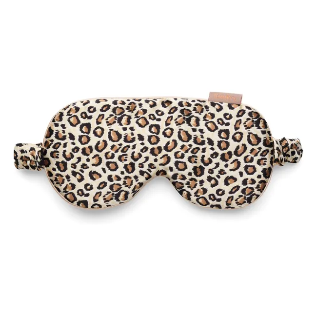 Maschera per dormire in seta leopardata