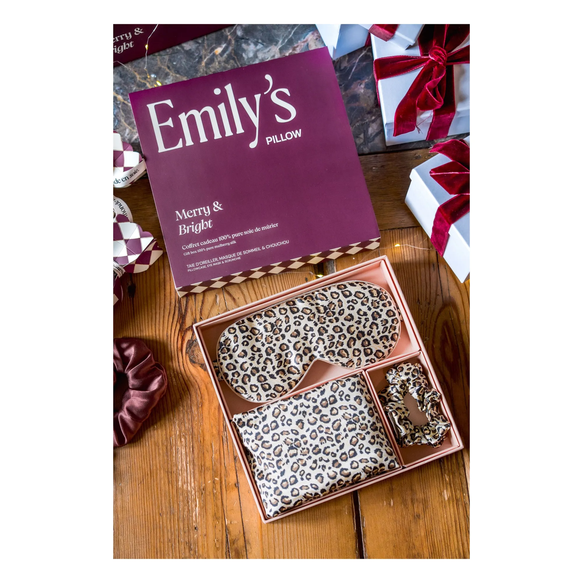 Emily's Pillow - Coffret sommeil en soie imprimé Léopard (Emily's Pillow) - Image 1