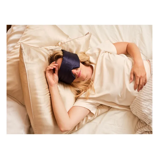 Masque de nuit bandeau en soie  | Bleu nuit