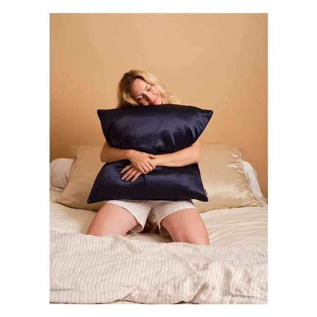 Funda de almohada de seda de morera  | Azul Noche