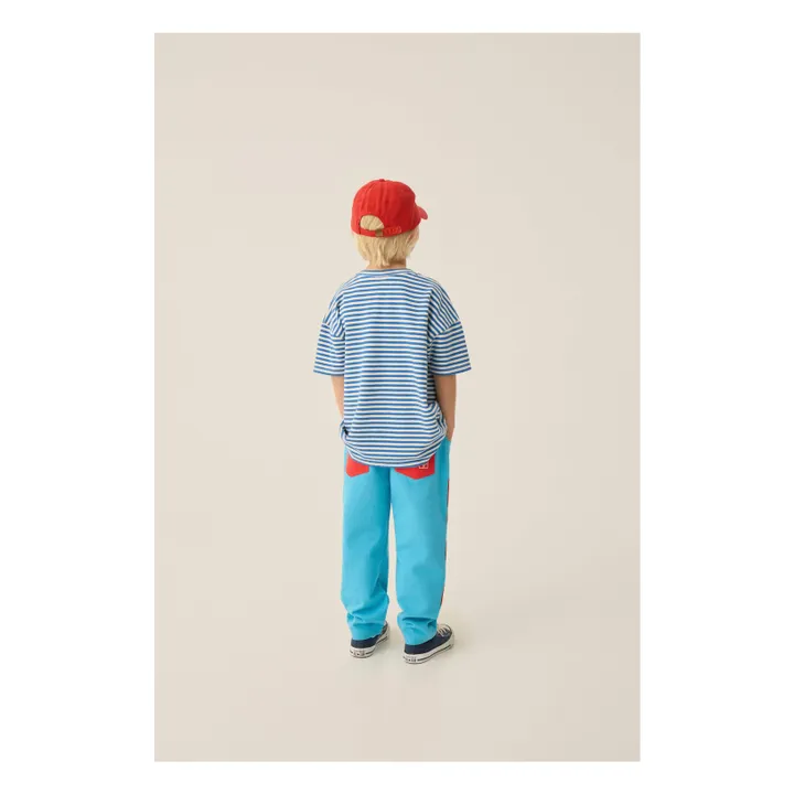 Camiseta oversize de rayas | Azul- Imagen del producto n°2