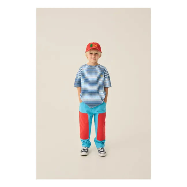 Camiseta oversize de rayas | Azul