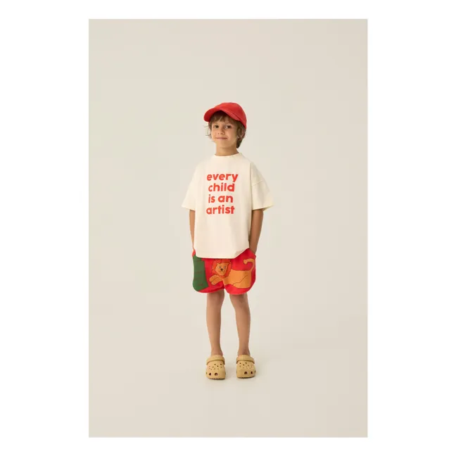 T-shirt Oversize Every Child Is An Artist Coton Bio | Ecru