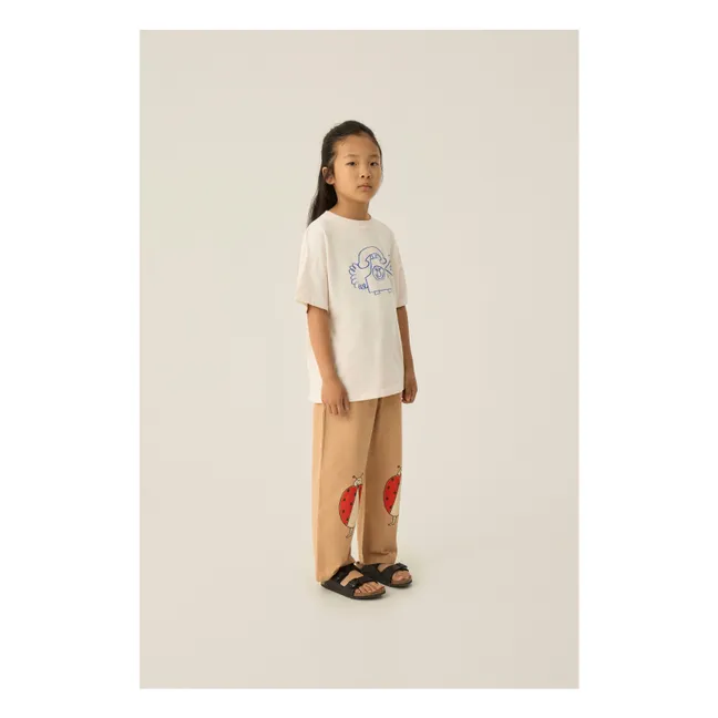 Oversized Telephone T-shirt Organic cotton | Ecru