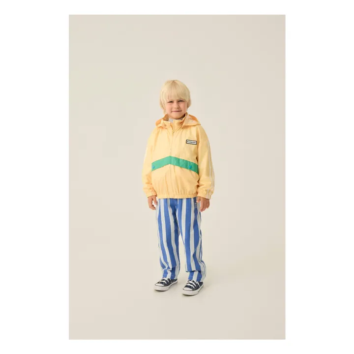 Cortavientos de fibra reciclada Color Block | Amarillo palo- Imagen del producto n°1
