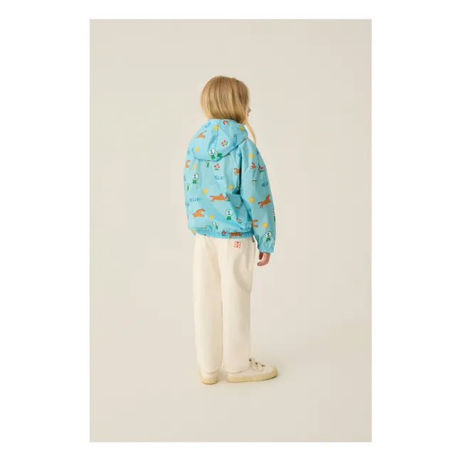 Horse Windbreaker Recycled Fiber | Azure blue