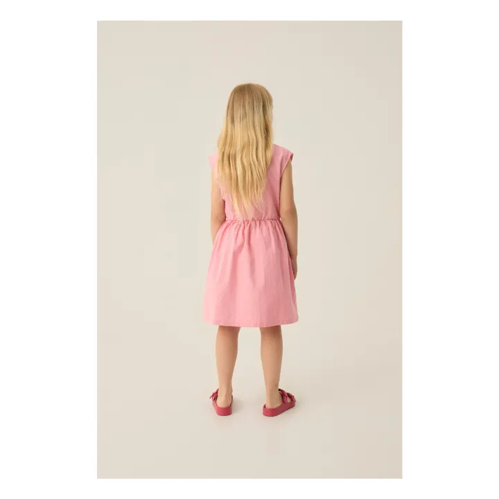 Vestido de flores Mi-Long | Rosa Bombón- Imagen del producto n°2