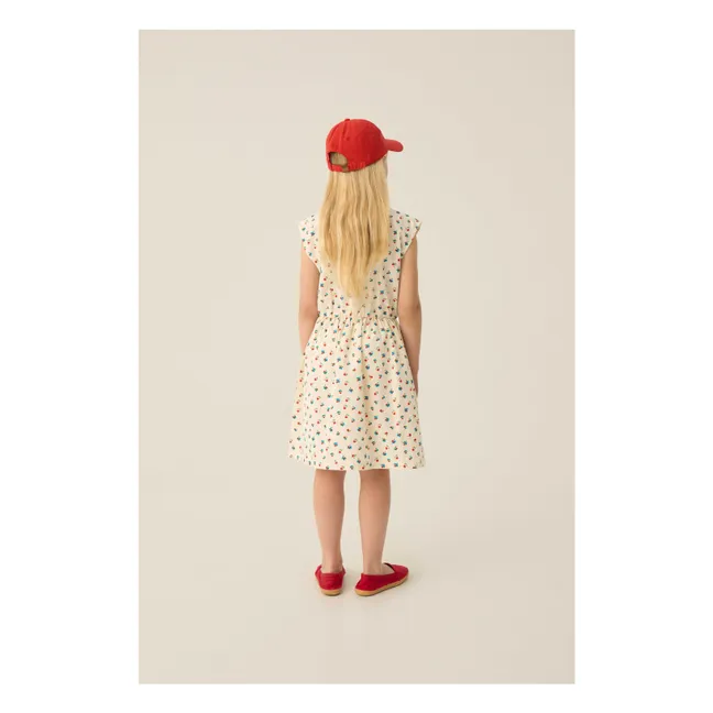 Vestido Floral Mi-Long | Crudo