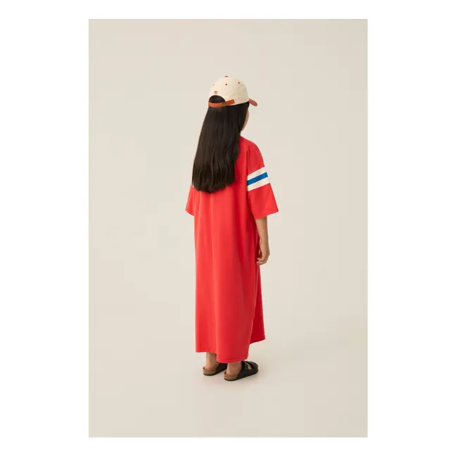 Robe Oversize Bandes Constrastées | Rouge