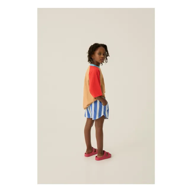 Camiseta oversize Color Block | Camel