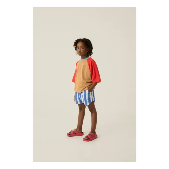 Camiseta oversize Color Block | Camel