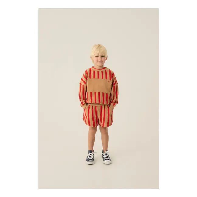 Striped shorts | Camel