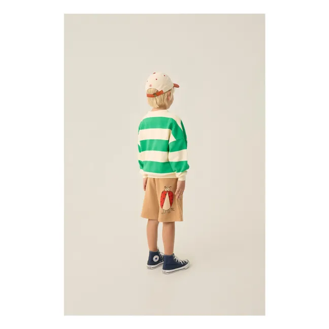 Gestreiftes Oversize-Sweatshirt | Grün