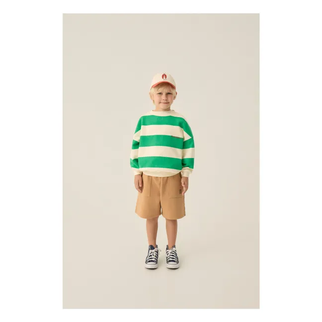 Sweat Oversize Rayé | Vert