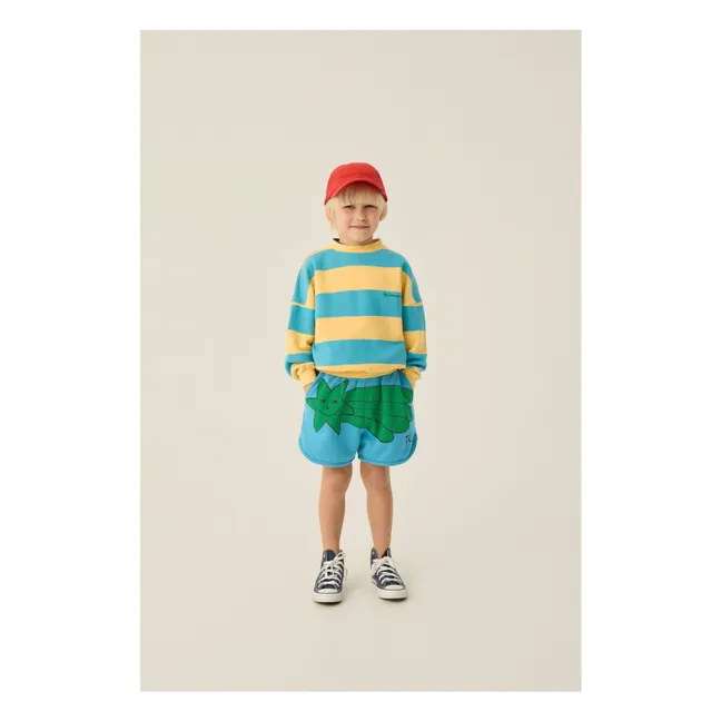 Felpa oversize a righe | Giallo